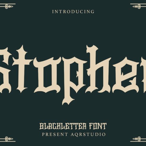 Stopher - Blackletter Font cover image.