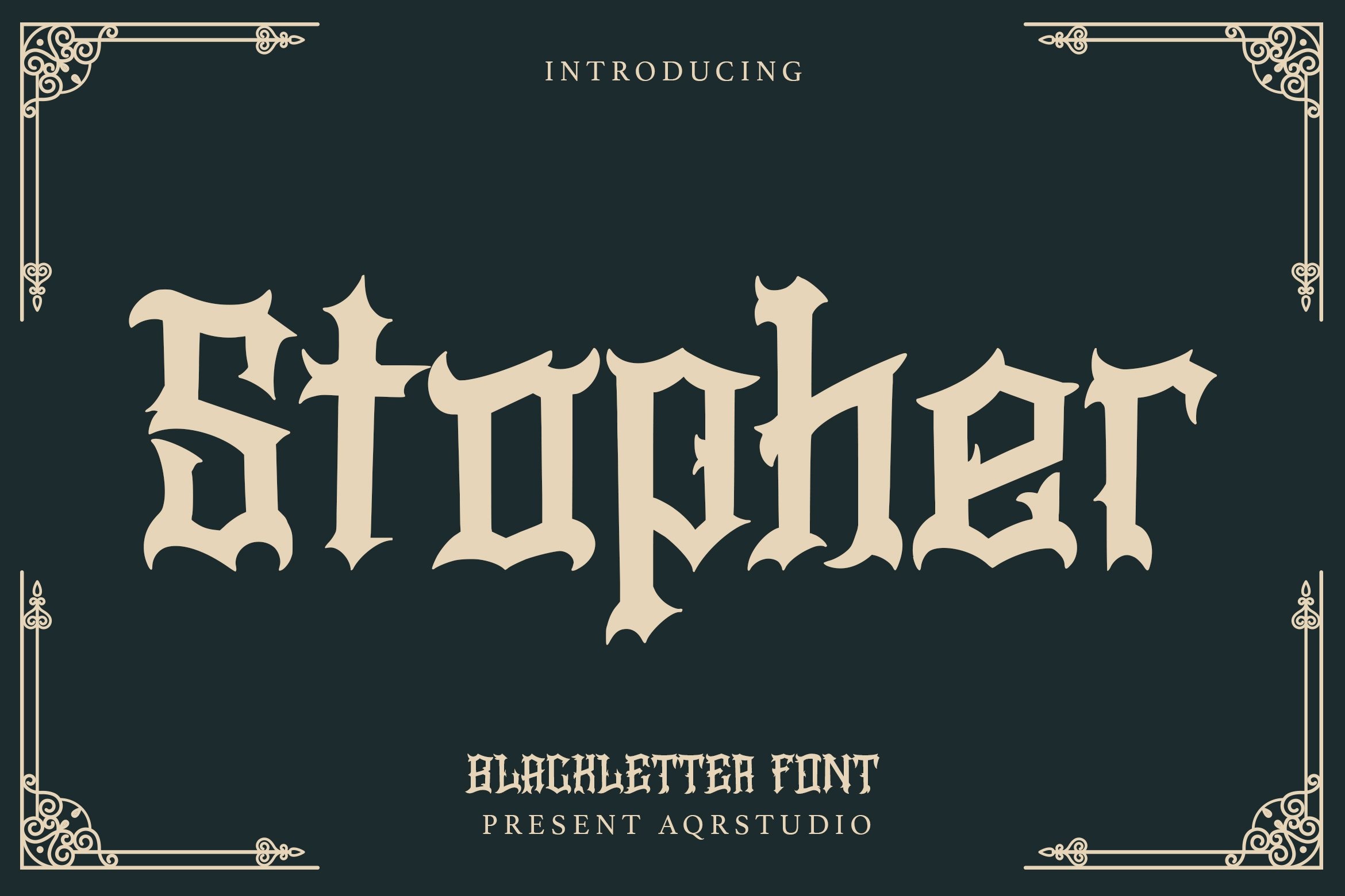 Stopher - Blackletter Font cover image.