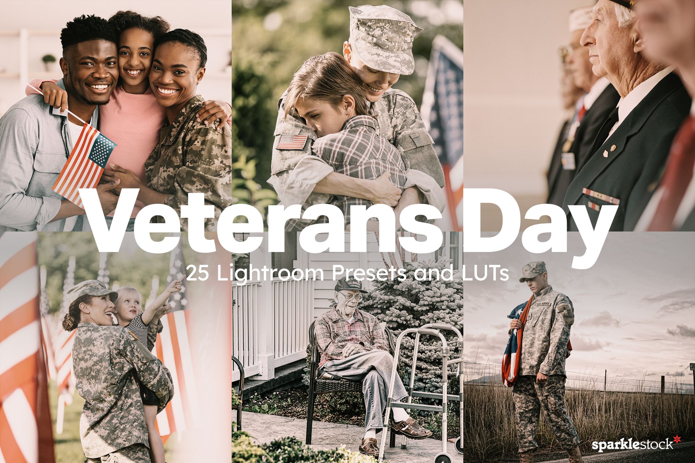 Veterans Day Lightroom Presets LUTscover image.