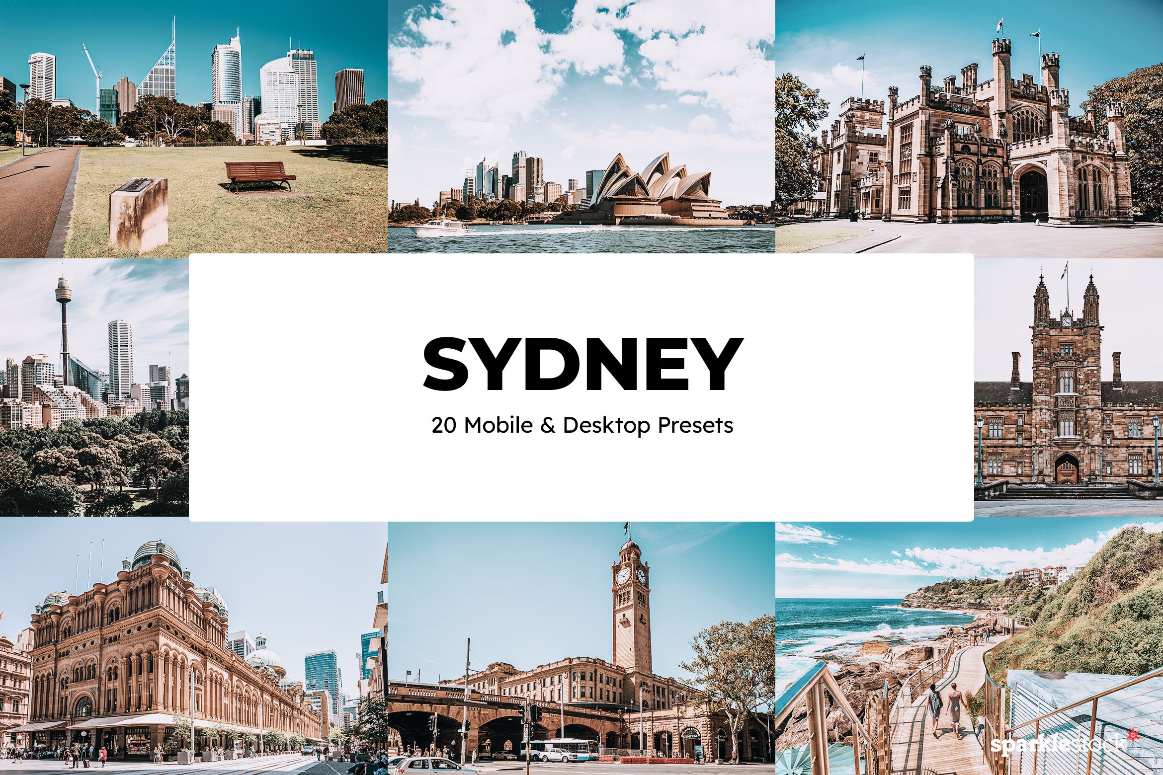 20 Sydney Lightroom Presets LUTscover image.