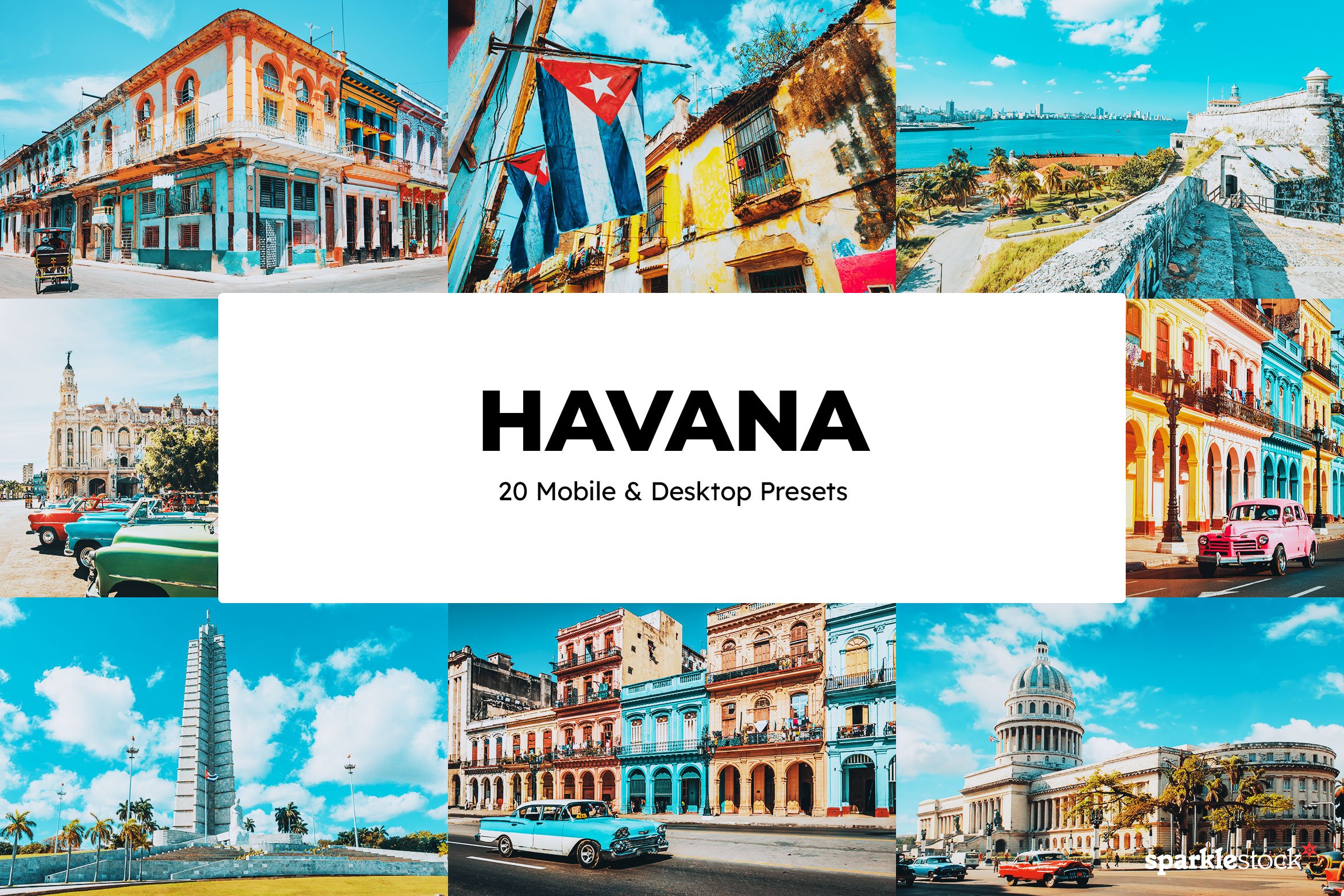 20 Havana Lightroom Presets LUTscover image.