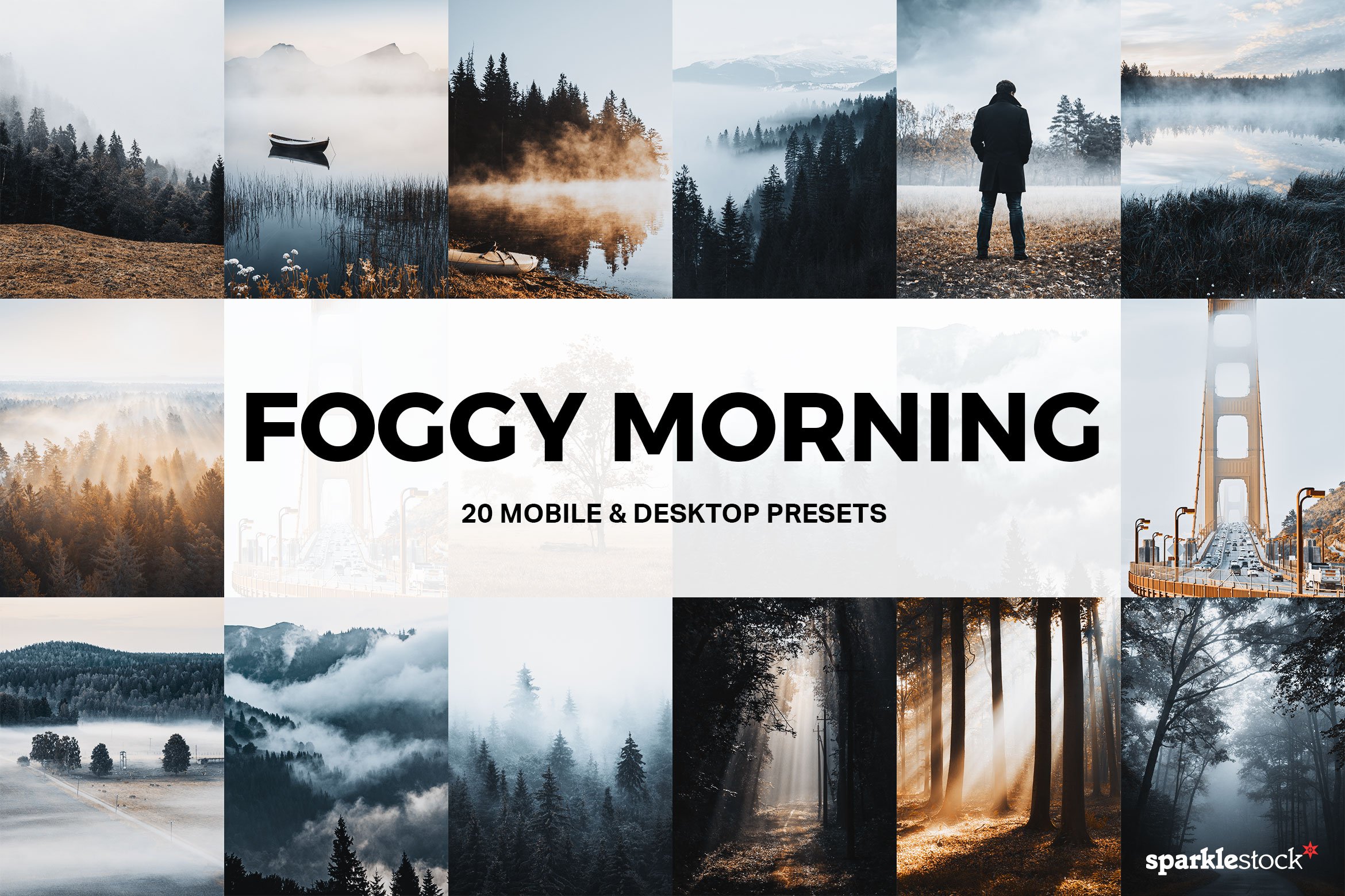20 Foggy Morning Lightroom Presetscover image.