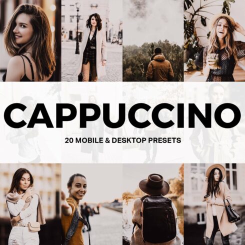 20 Cappuccino Lightroom Presets LUTscover image.