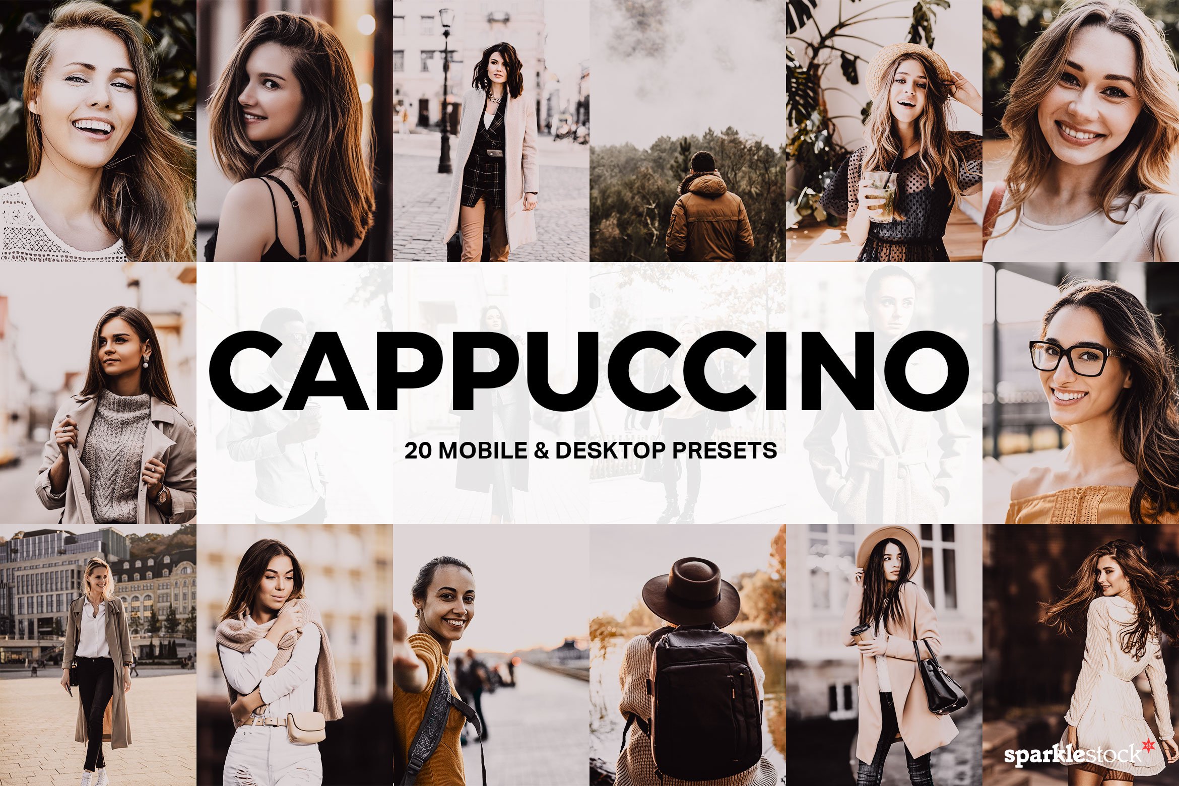 20 Cappuccino Lightroom Presets LUTscover image.