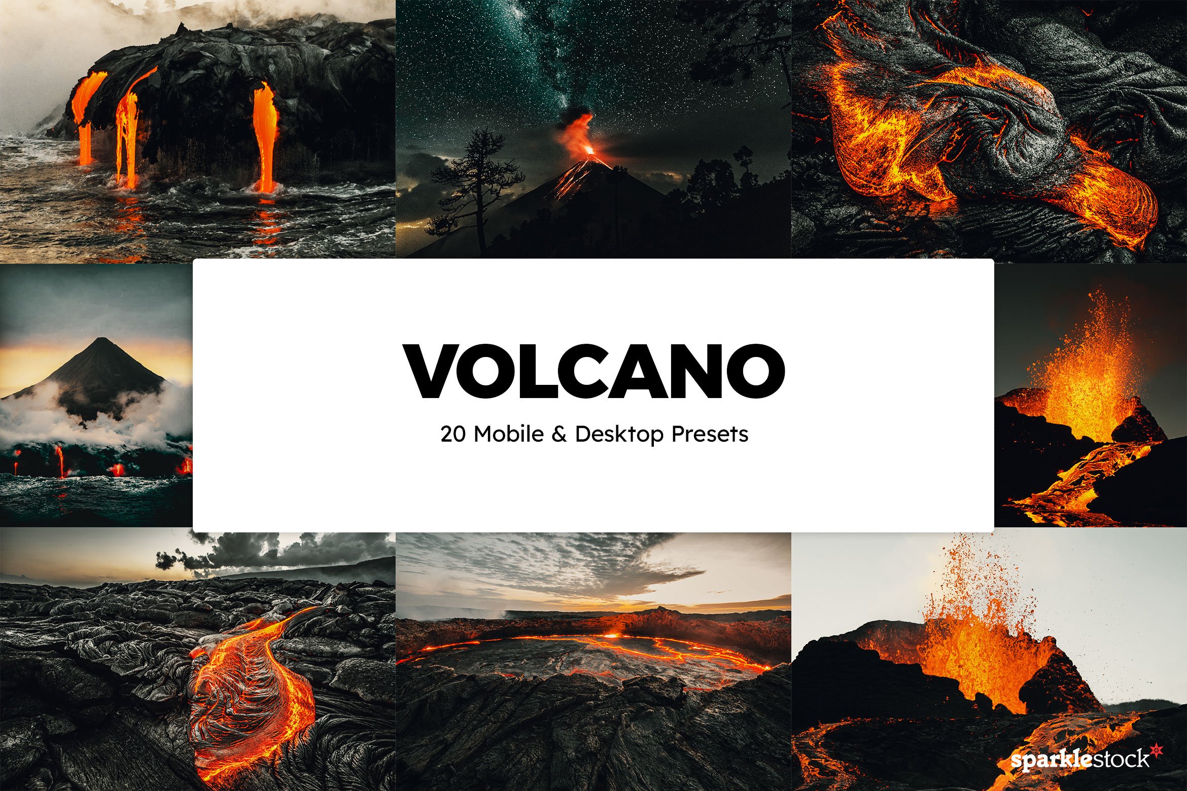 20 Volcano Lightroom Presets & LUTscover image.