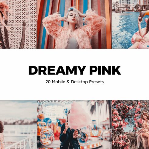 20 Dreamy Pink Lightroom Presetscover image.