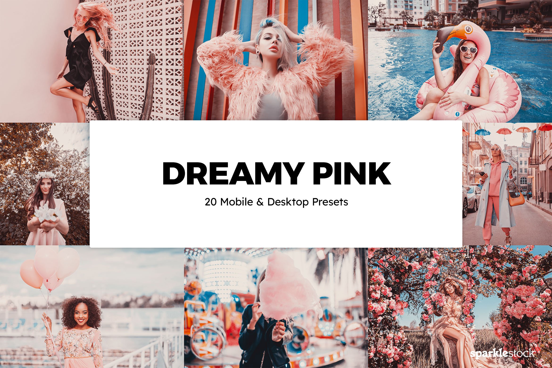 20 Dreamy Pink Lightroom Presetscover image.