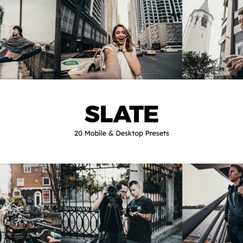 20 Slate Lightroom Presets & LUTscover image.