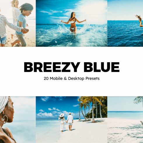 20 Breezy Blue Lightroom Presetscover image.