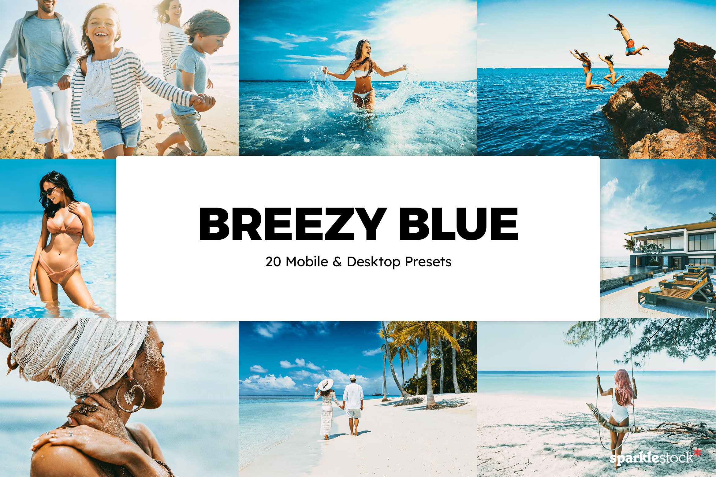 20 Breezy Blue Lightroom Presetscover image.