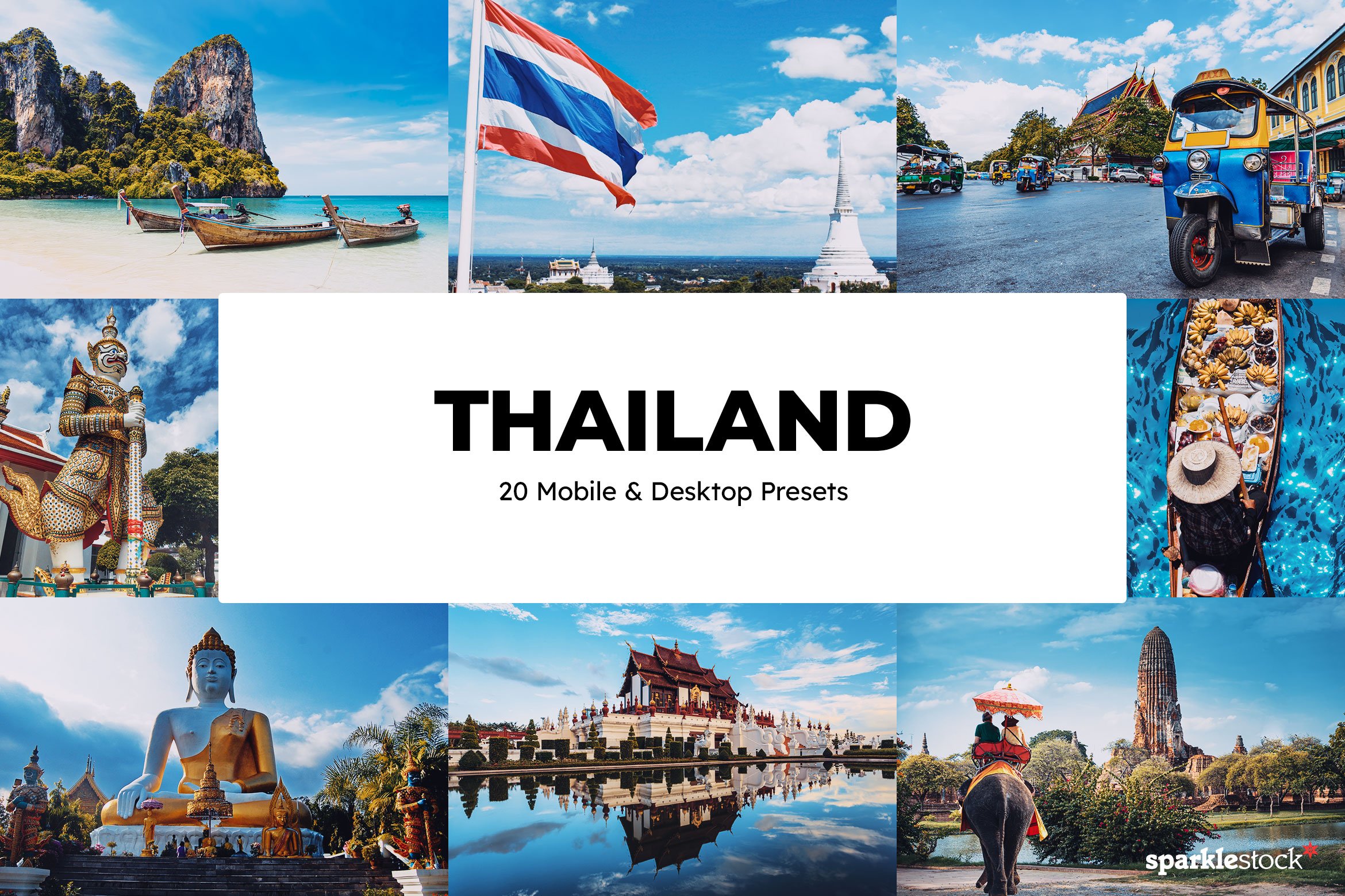 20 Thailand Lightroom Presets LUTscover image.