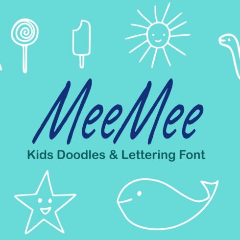 MeeMee Kids Doodles & Lettering Font cover image.