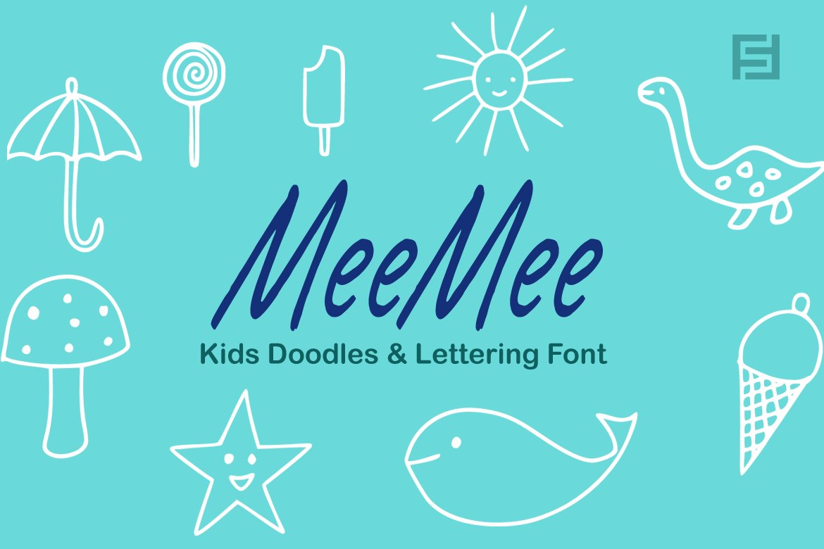 MeeMee Kids Doodles & Lettering Font cover image.