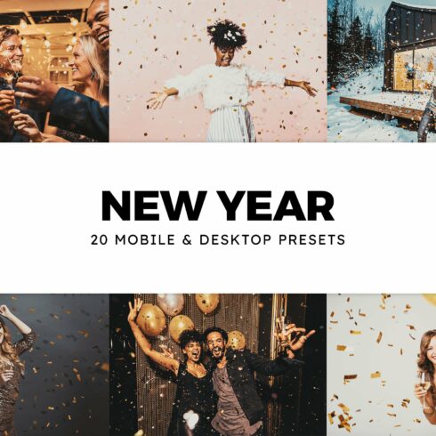 20 New Year Lightroom Presets & LUTscover image.