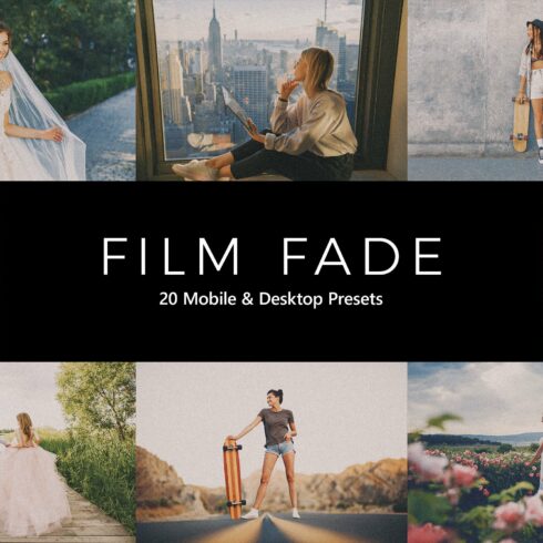 20 Film Fade Lightroom Presets & LUTcover image.