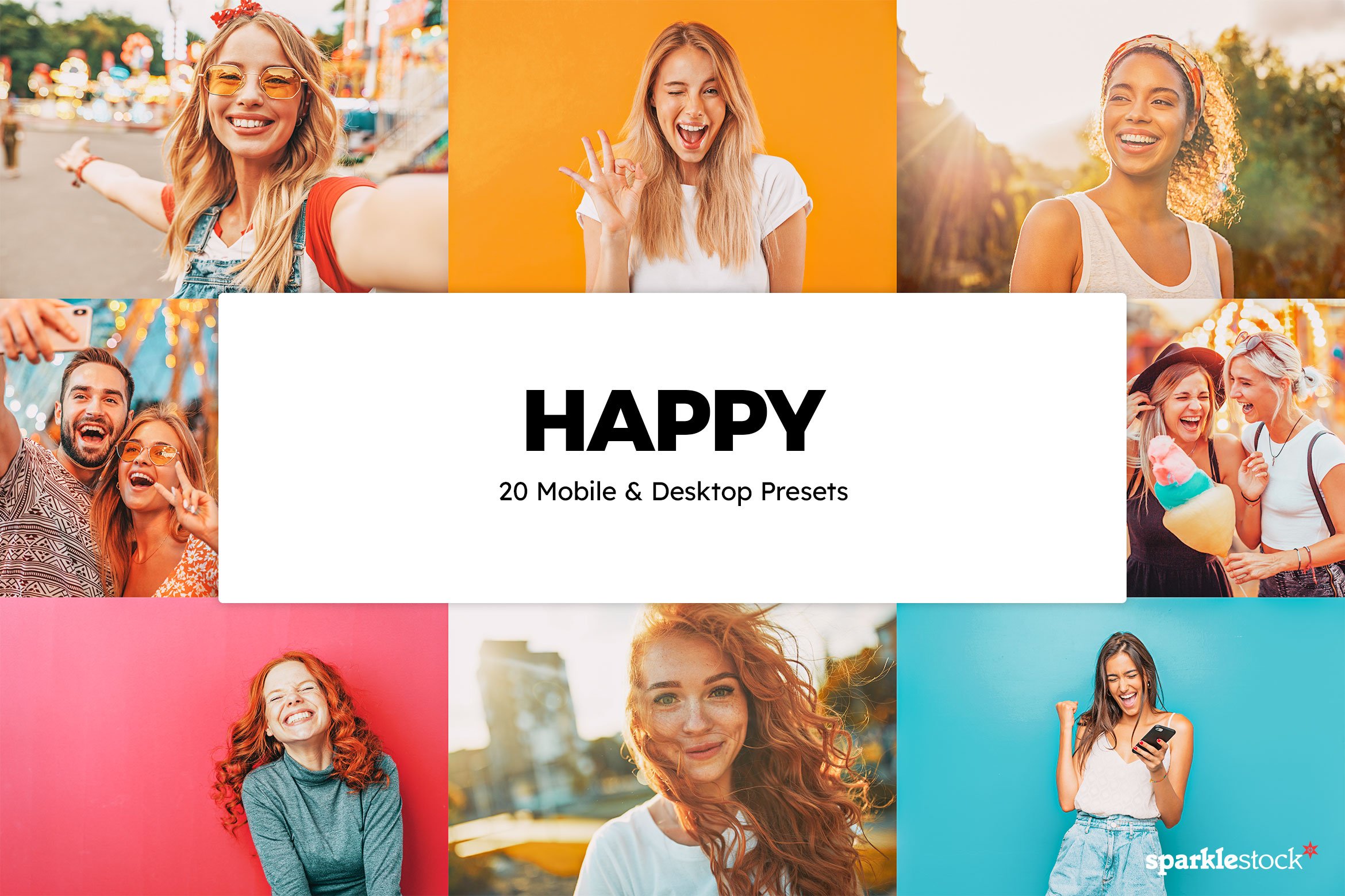 20 Happy Lightroom Presets & LUTscover image.