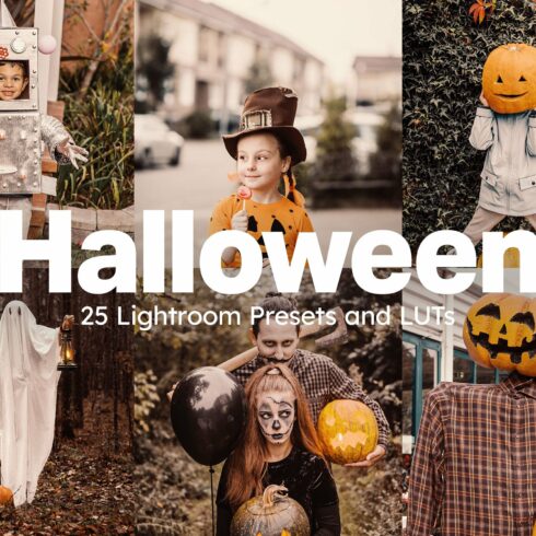 25 Halloween Lightroom Presets LUTscover image.