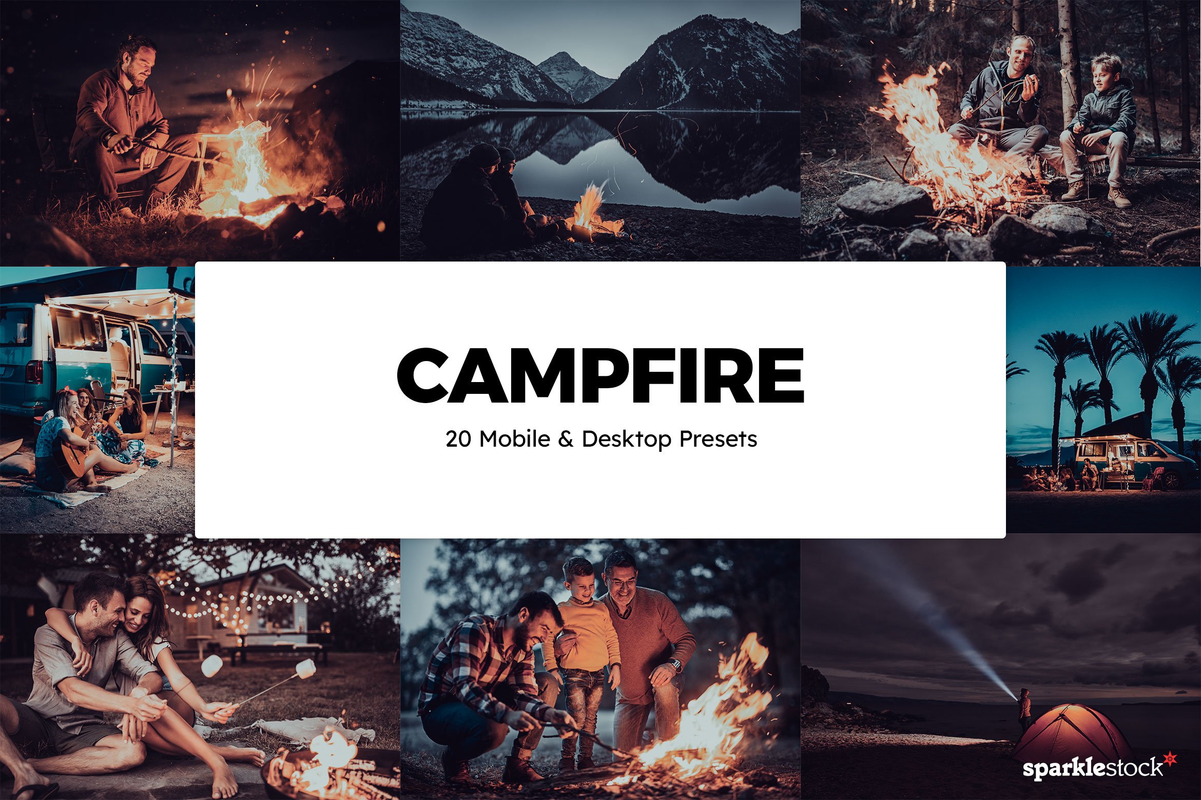 20 Campfire Lightroom Presets & LUTscover image.