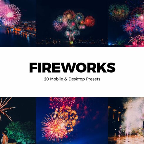 20 Fireworks Lightroom Presets LUTscover image.