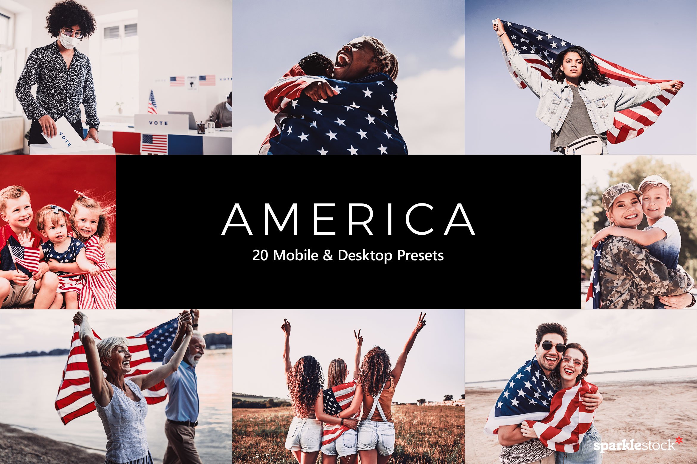 20 America Lightroom Presets & LUTscover image.