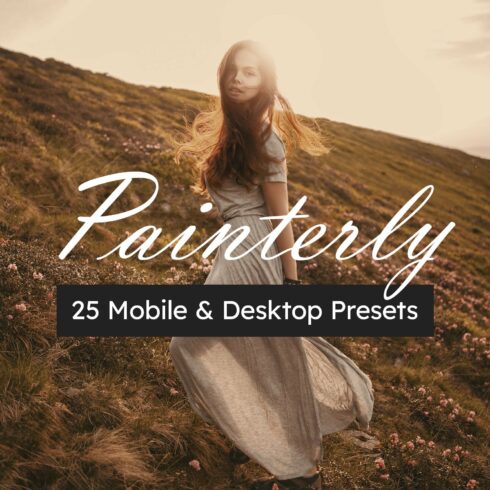 25 Painterly Lightroom Presets LUTscover image.