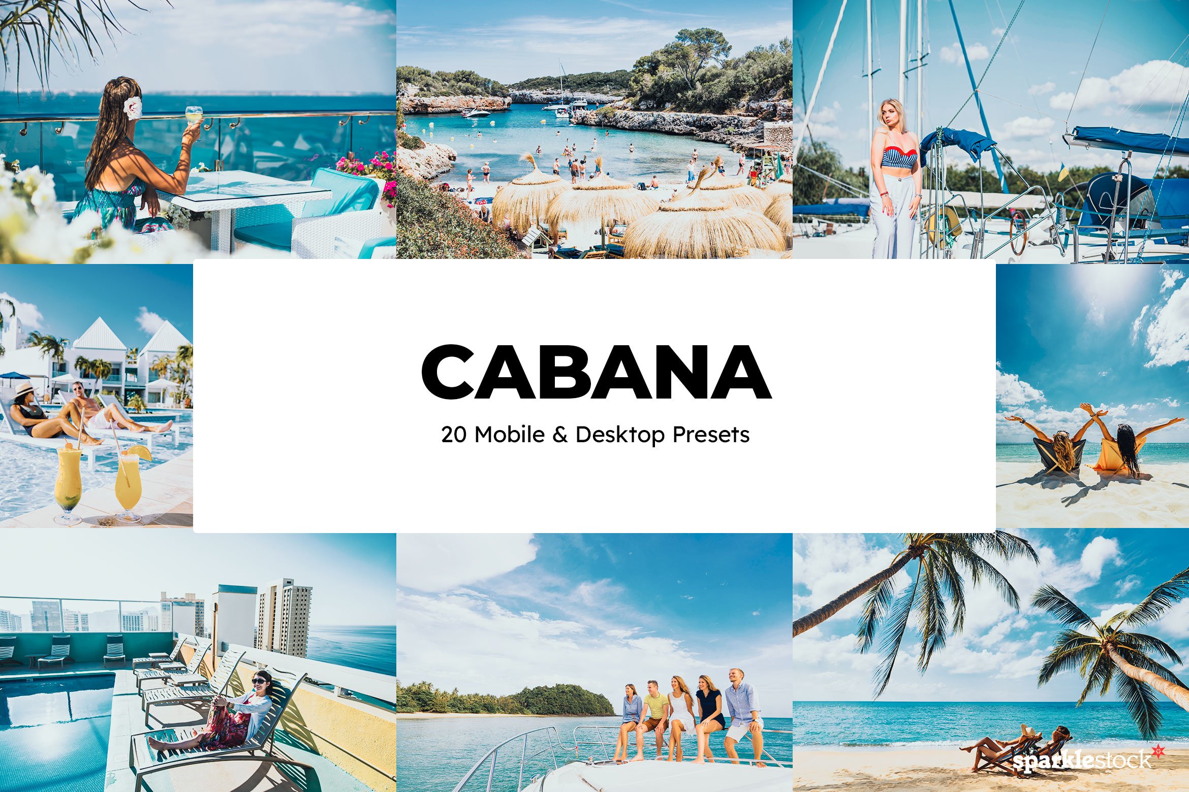 20 Cabana Lightroom Presets LUTscover image.