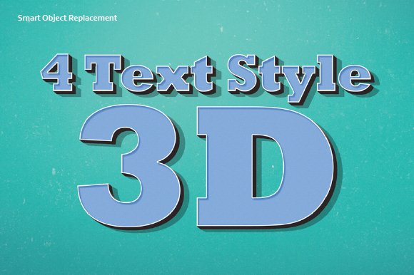 4 Text Style 3D for Adobe Photoshopcover image.