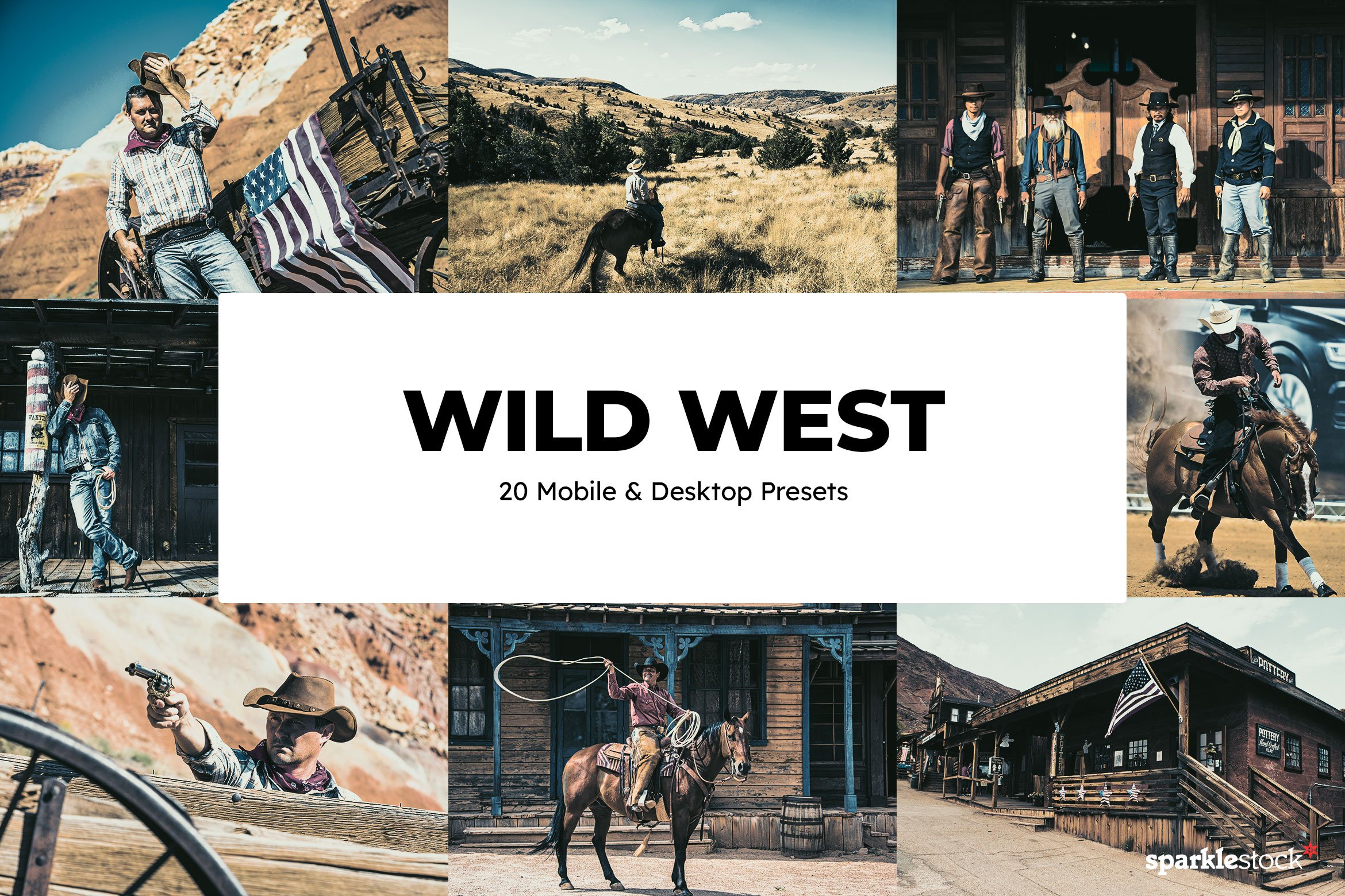 20 Wild West Lightroom Presets LUTscover image.