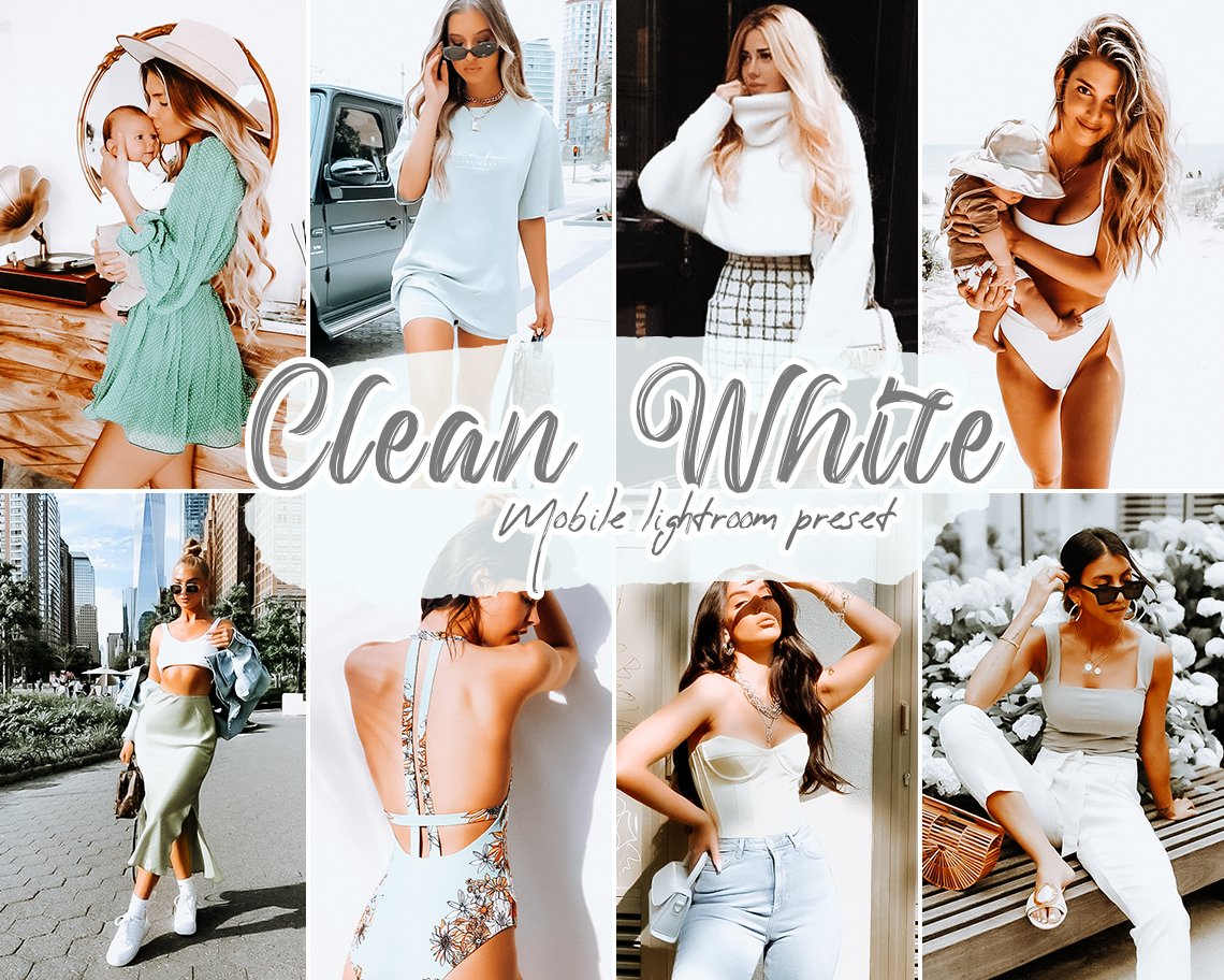 Clean White Lightroom Presetscover image.