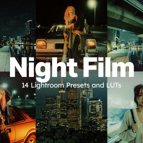 14 Night Film Lightroom Presets LUTscover image.