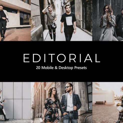 20 Editorial Lightroom Presets & LUTcover image.