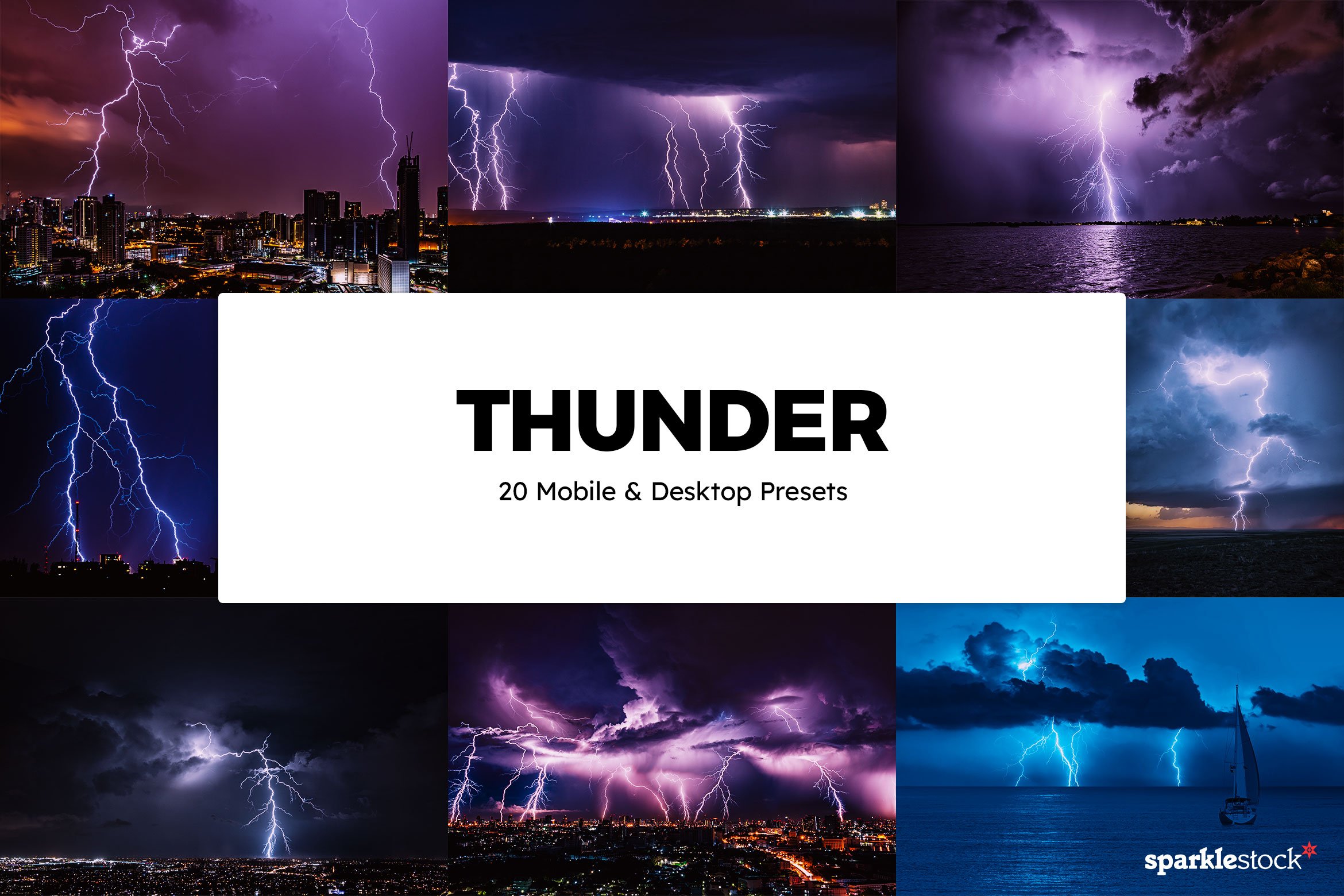 20 Thunder Lightroom Presets & LUTscover image.