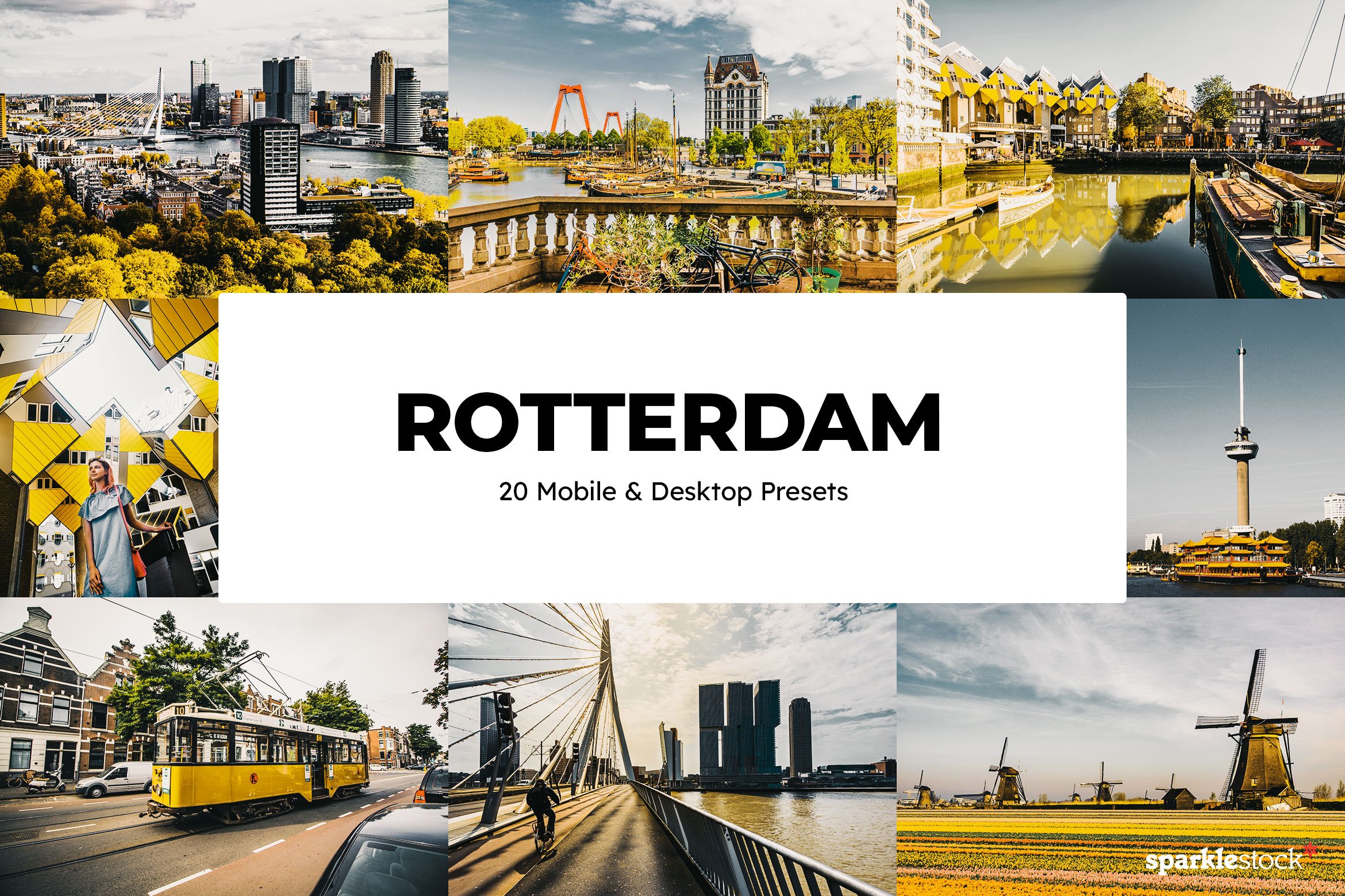 20 Rotterdam Lightroom Presets LUTscover image.