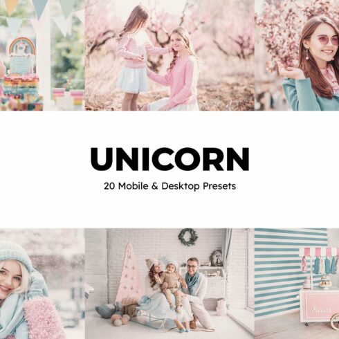 20 Unicorn Lightroom Presets & LUTscover image.