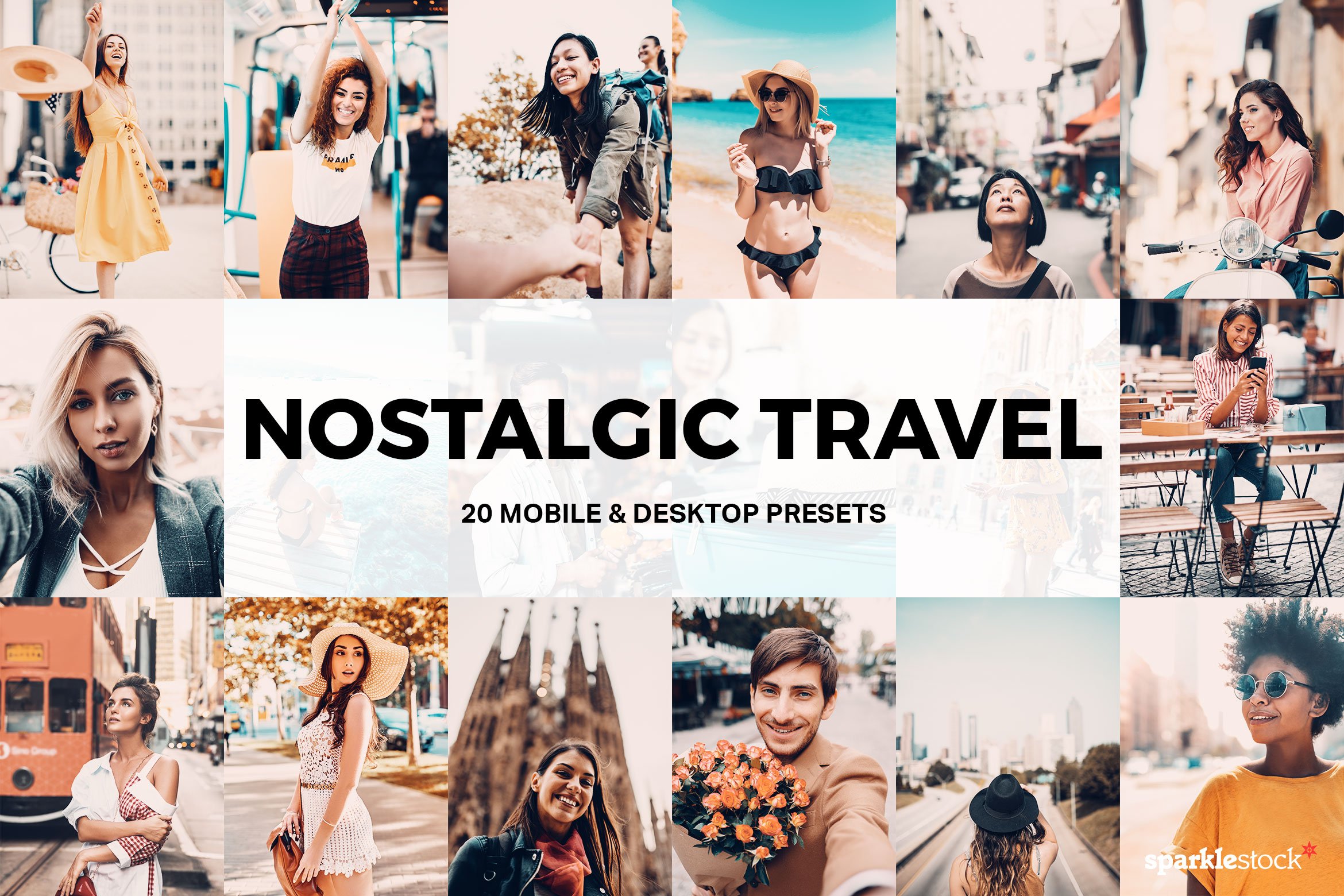 20 Nostalgic Travel Lightroom Presetcover image.