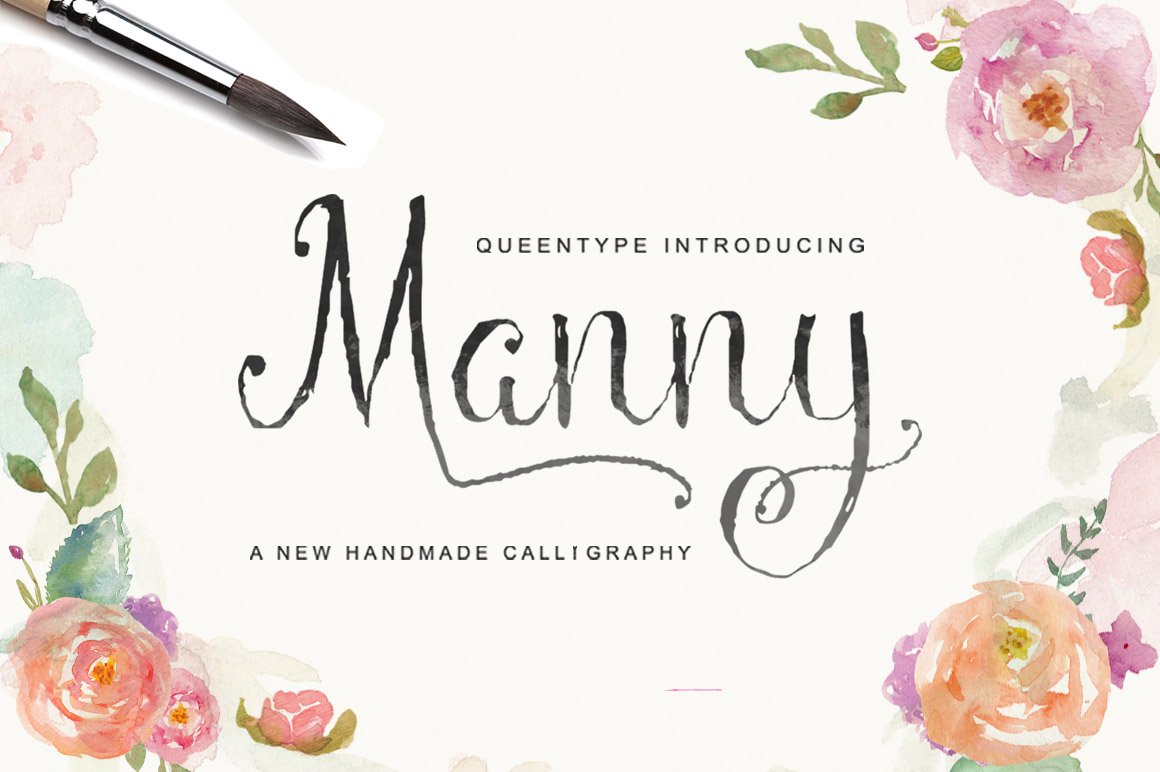Manny Script (50% off) cover image.