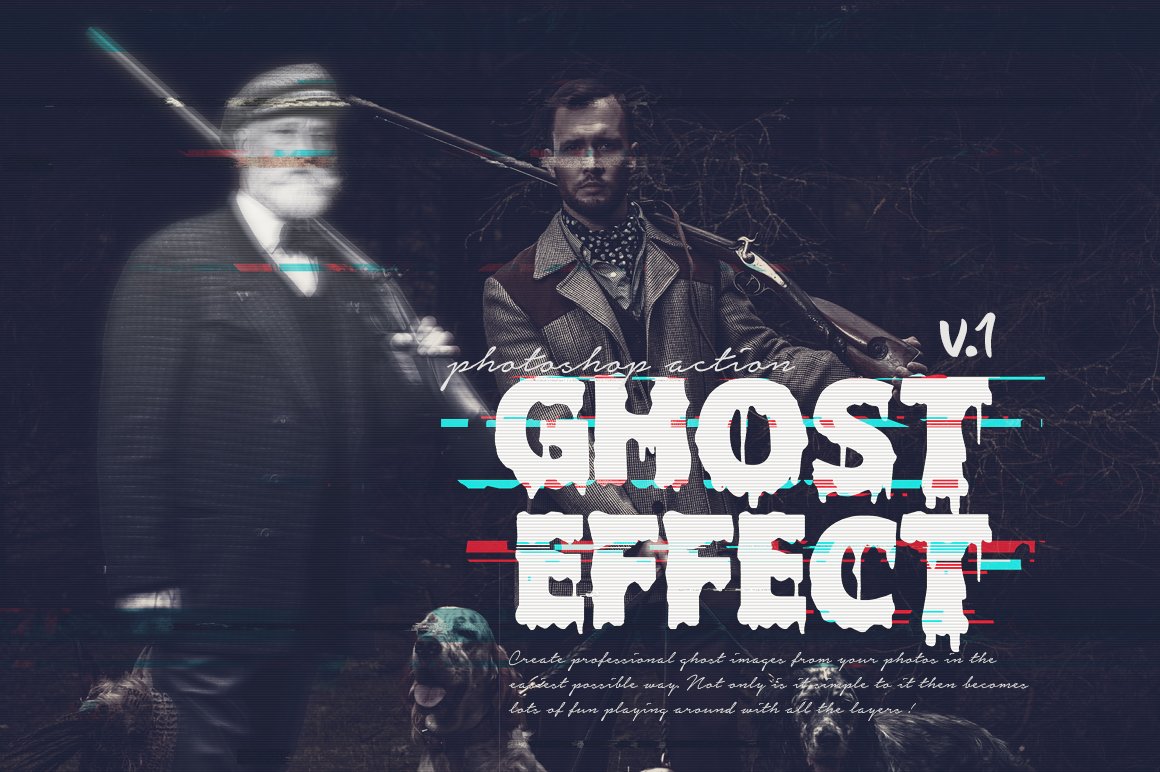 Ghost Effect Photoshop Actioncover image.