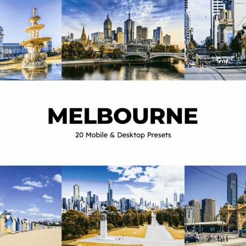 20 Melbourne Lightroom Presets LUTscover image.