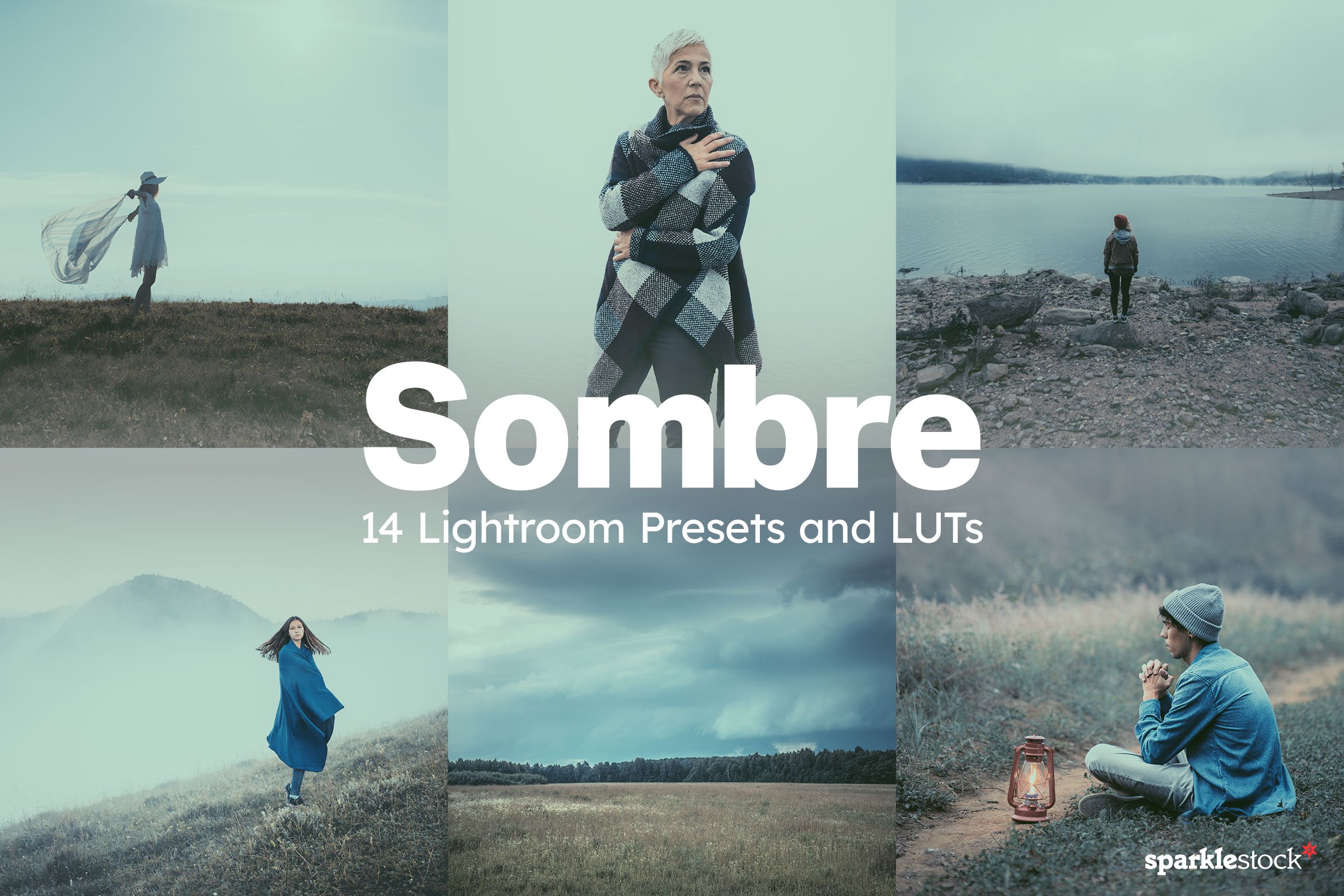 14 Sombre Lightroom Presets and LUTscover image.