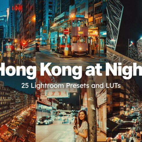 Hong Kong at Night Lightroom Presetscover image.