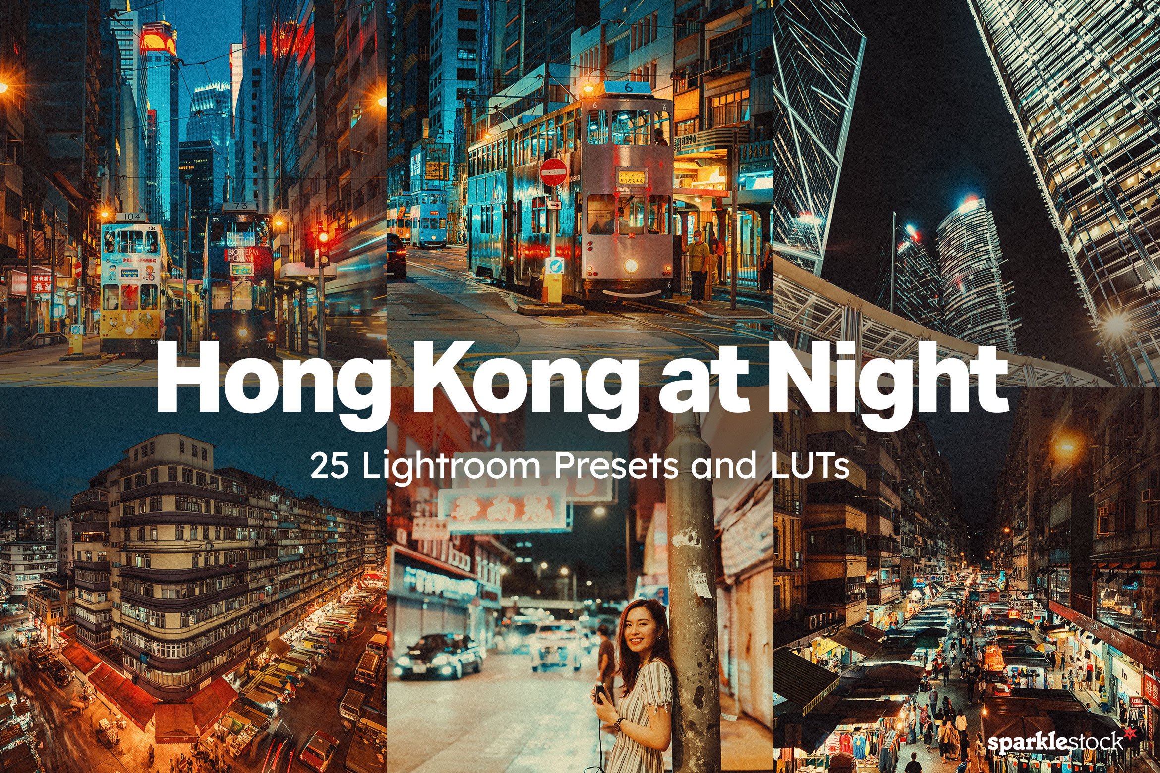 Hong Kong at Night Lightroom Presetscover image.