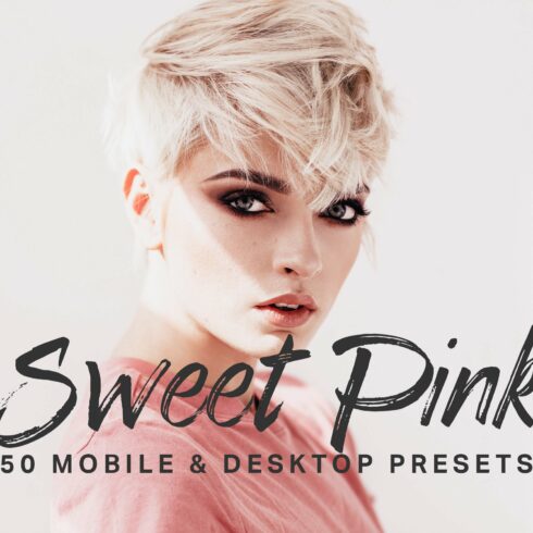 50 Sweet Pink Lightroom Presets LUTscover image.