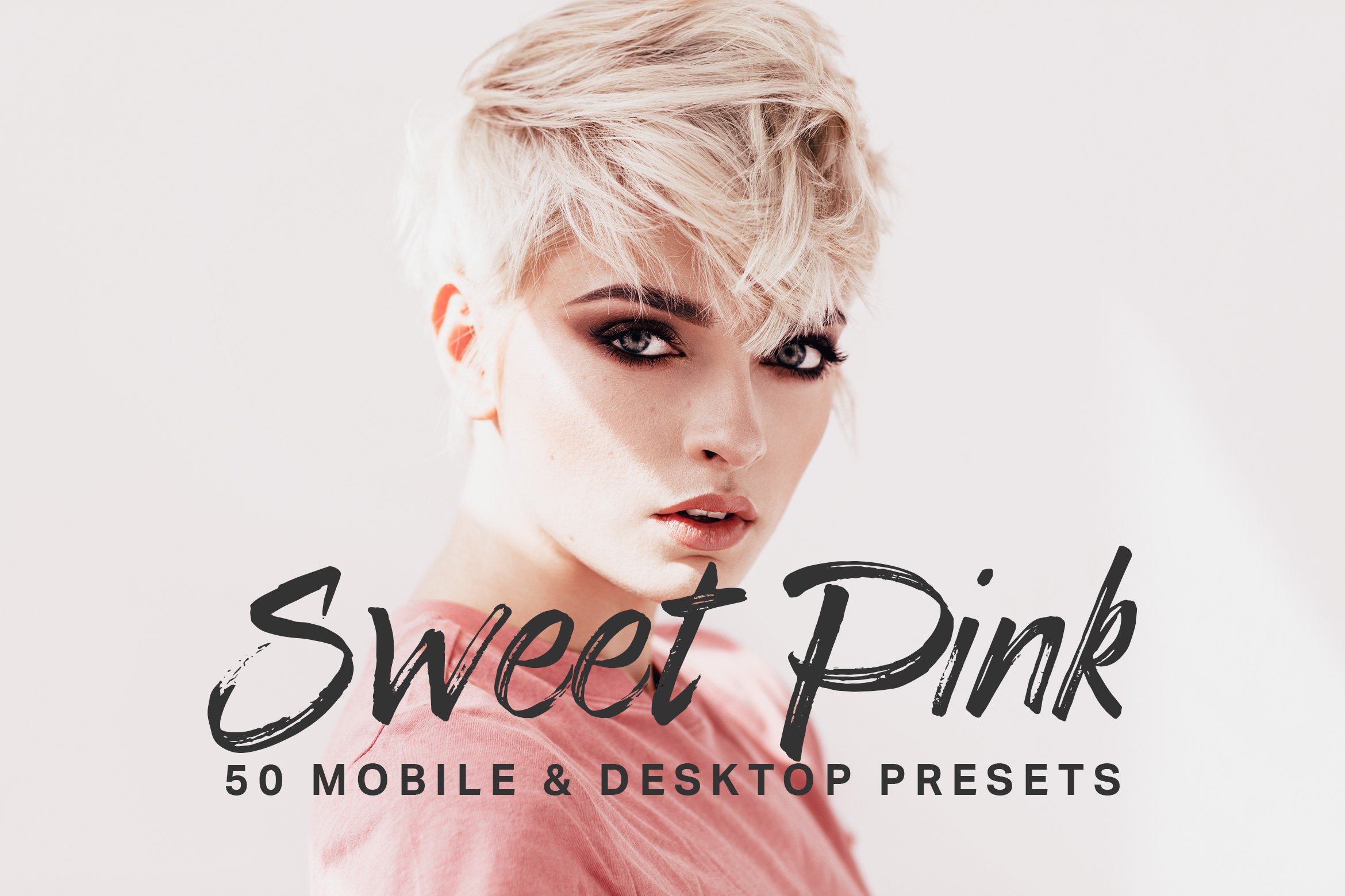 50 Sweet Pink Lightroom Presets LUTscover image.