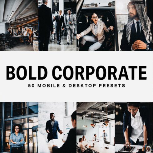 50 Bold Corporate Lightroom Presetscover image.