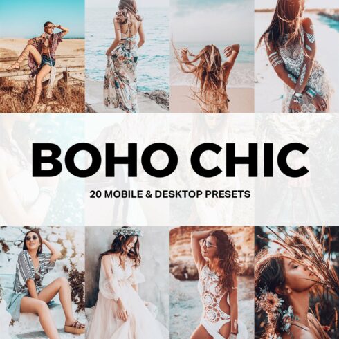 20 Boho Chic Lightroom Presets LUTscover image.