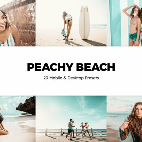 20 Peachy Beach Lightroom Presetscover image.