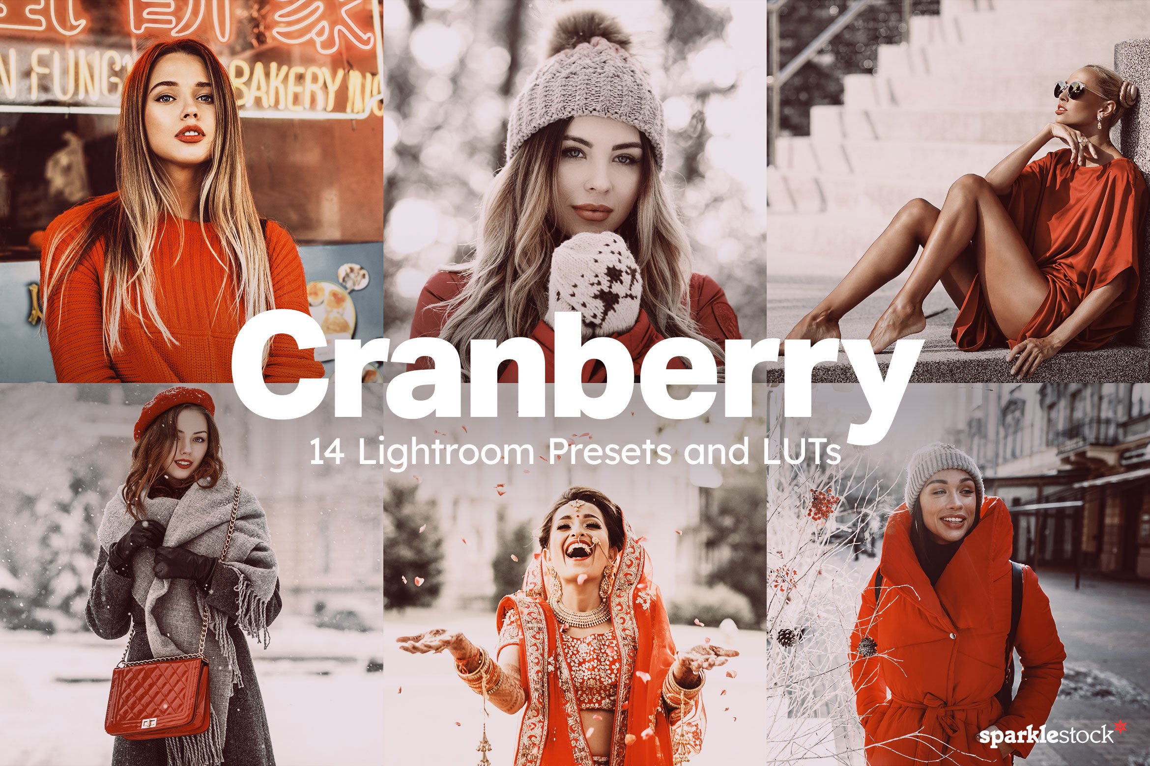 14 Cranberry Lightroom Presets LUTscover image.