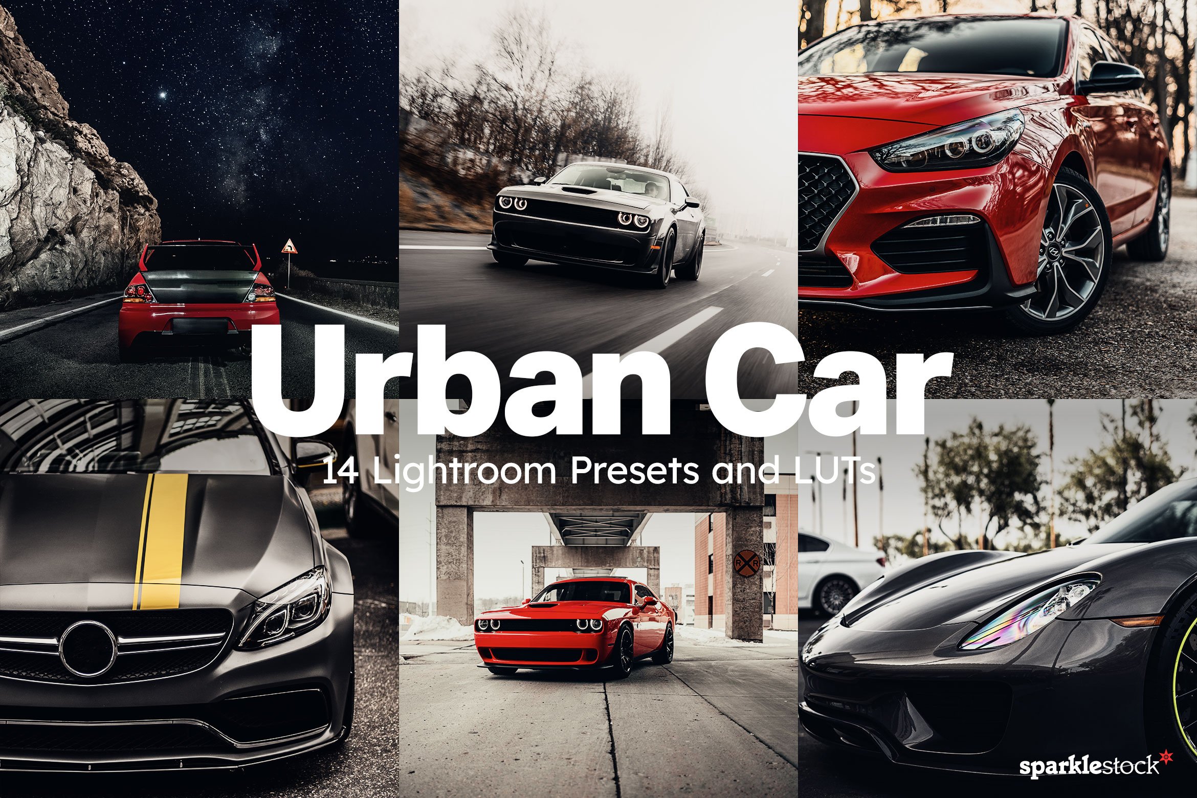 14 Urban Car Lightroom Presets LUTscover image.