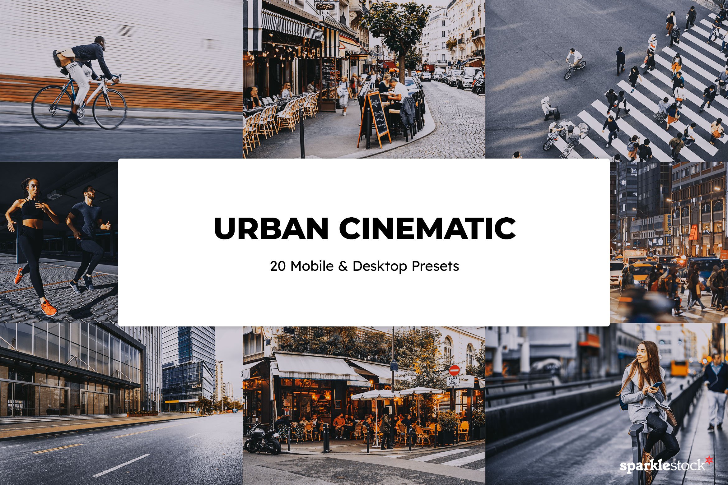 20 Urban Cinematic Lightroom Presetscover image.