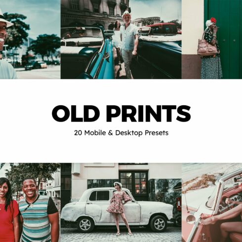 20 Old Prints Lightroom Presets LUTscover image.